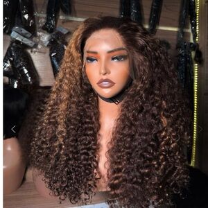 Curly Brown Wig for Women